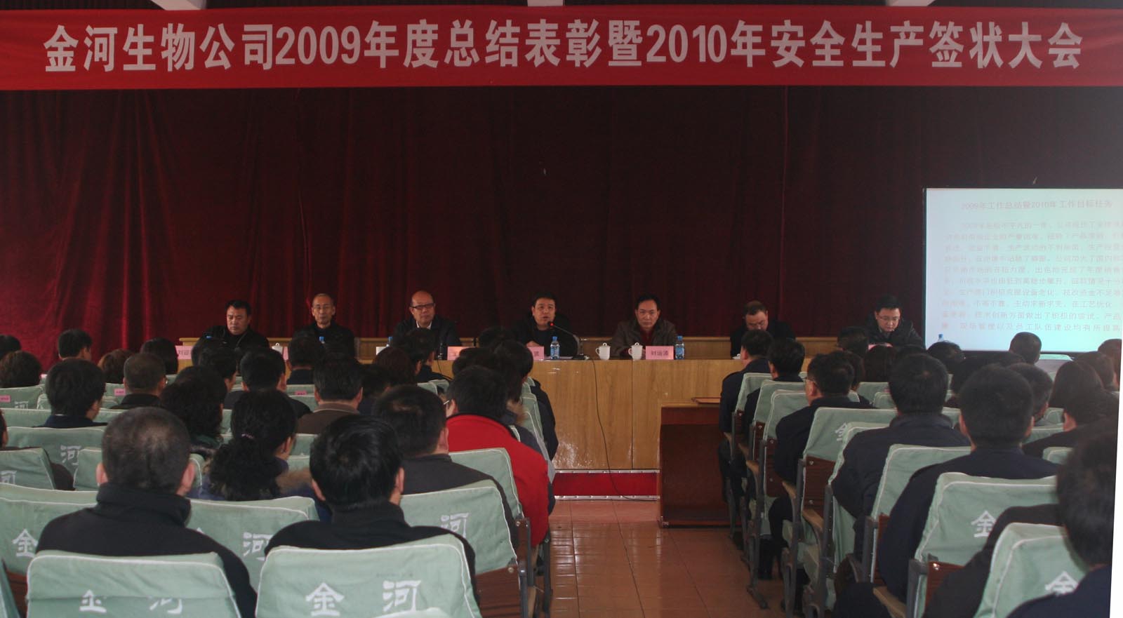 乐天堂fun88生物公司2009年度总结赞美暨2010年安全出产签状大会会议一瞥